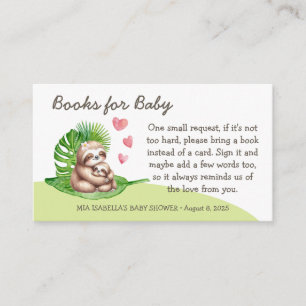 Mom & Baby Sloth - Books For Baby - Shower Card