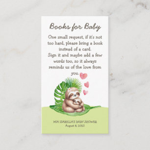 Mom & Baby Sloth - Books For Baby - Shower Card