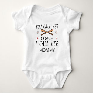 Mom Baseball Coach   Baseball Mom Mother's Day Baby Bodysuit