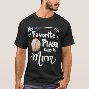 Mom Baseball Softball Game Fan Sports Favourite Pl T-Shirt