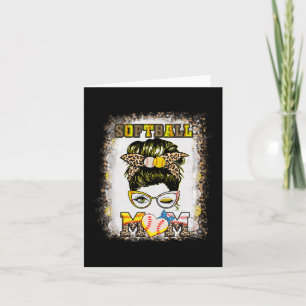Mom Baseball Women Softball Mama Mothers Day Card