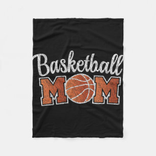 Mom Basketball Player Mothers Day Outfit Game Day Fleece Blanket