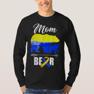 Mom Bear Trisomy 21 Down Syndrome Awareness Day Ma T-Shirt