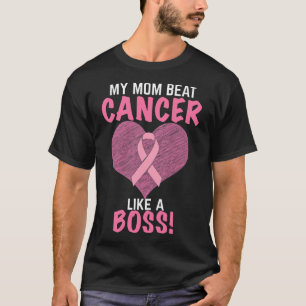 Mom Beat Breast Cancer - Survivor Awareness T-Shirt