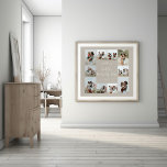 Mom beige elegant modern minimal photo collage poster<br><div class="desc">Worlds greatest Mom script elegant modern minimal taupe beige natural personalised photo collage simple clean lines family gift print.</div>