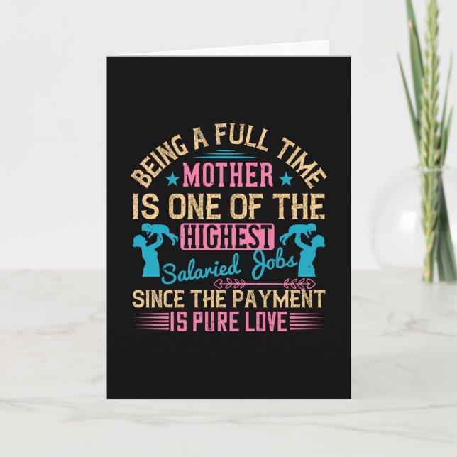 Mom - Being a Full Time Job Card (Front)