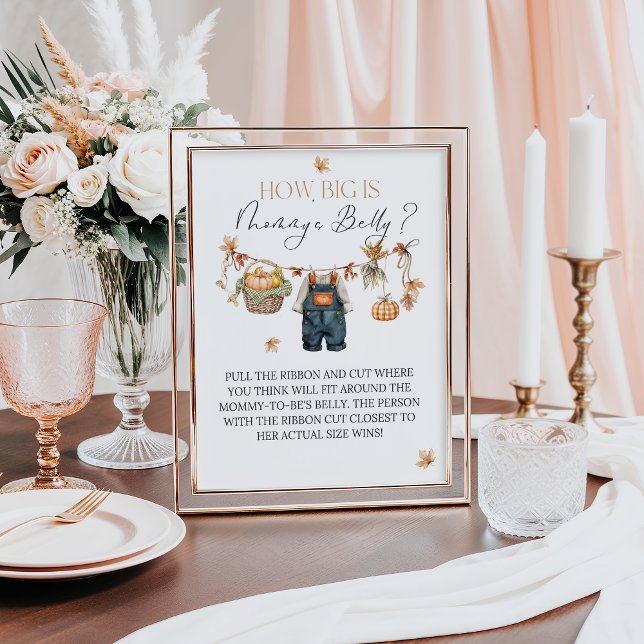 Mom Belly Sign Pumpkin Rustic Baby Shower (Creator Uploaded)