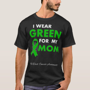 Mom Bile Duct Cancer Awareness Survivor Ribbon Wom T-Shirt