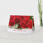 Mom Birthday card with red roses<br><div class="desc">Red roses bouquet. You can change font,  colour,  size or put your own message.</div>