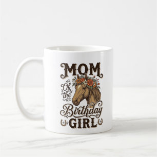 Mom Birthday Girl Floral Horse Western Vintage Shi Coffee Mug
