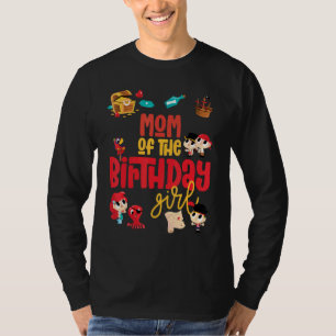 Mom Birthday Girl Pirate Birthday Party Theme Ocea T-Shirt