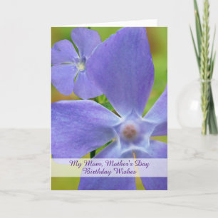 Mom Birthday on Mother's Day Vinca Bloom Card
