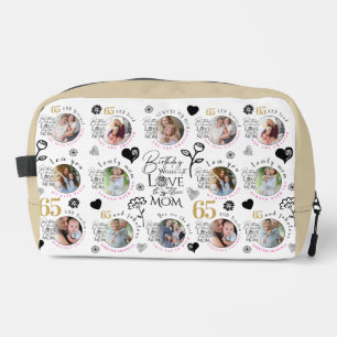 Mom Birthday Photo Collage Keepsake Typography Dopp Kit