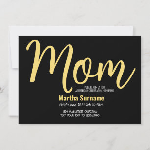 Mom Birthday Simple Mothers day Party Invitation