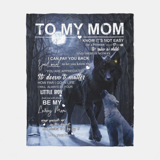 Mom Blanket To My Mom I Know It’s Not Easy For (Front)