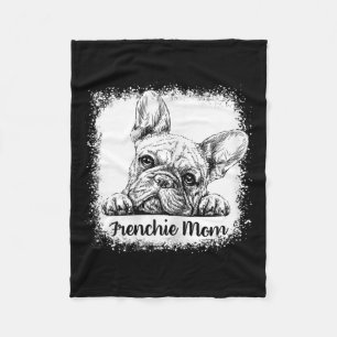 Mom Bleached Cute French Bulldog Mama Gifts Fleece Blanket