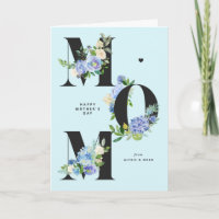 MOM Blue Hydrangeas Floral Happy Mother's Day