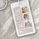 Mom Blush Pink Heart Photos Keychain<br><div class="desc">The perfect gift for Mother's Day</div>