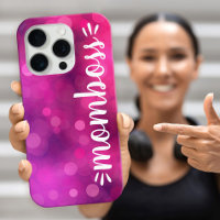 Mom Boss Babe Fun Script Typography Bold Hot Pink