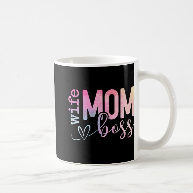 Mom Boss Funny Mothers Day  Coffee Mug (Right)