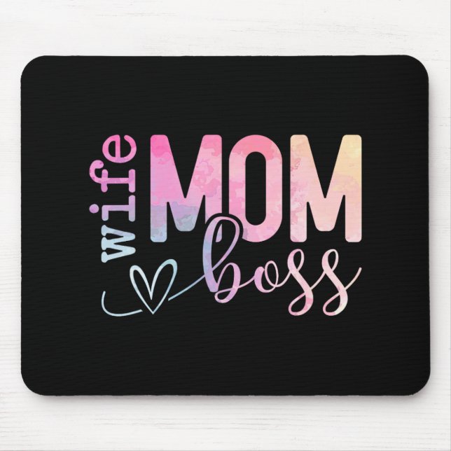 Mom Boss Funny Mothers Day  Mouse Pad (Front)