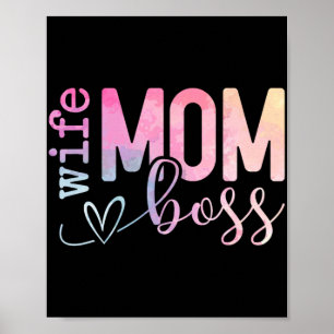 Mom Boss Funny Mothers Day  Poster