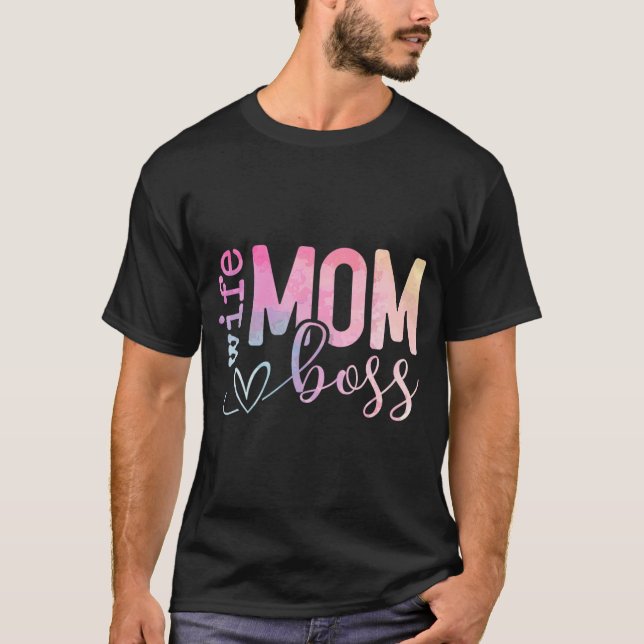 Mom Boss Funny Mothers Day  T-Shirt (Front)