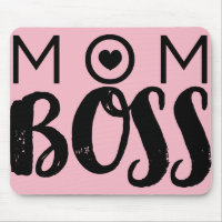 MOM BOSS Modern Typography Script Trendy Chic