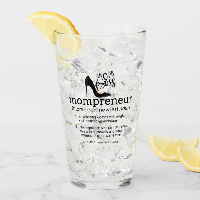 Mom Boss Mompreneur Glass (Front Ice)