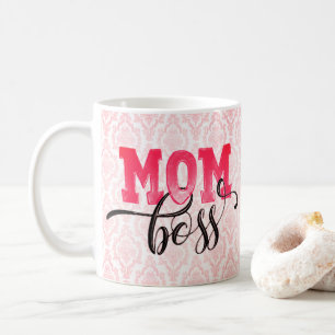 MOM BOSS - Pink Arabesque Mom Gifts Cup Mug