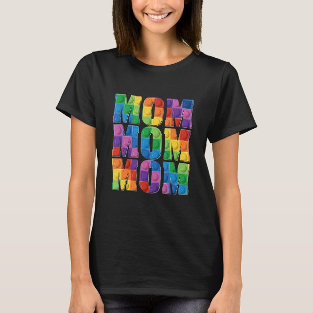 Mom Brick Builder  Blocks Master Builder Mother's  T-Shirt (Front)