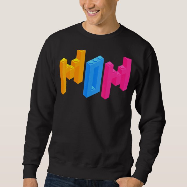 Mom Brick Builder  Blocks Master Builder Sweatshirt (Front)
