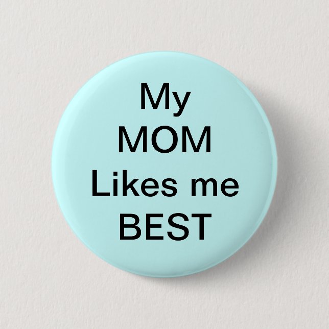 mom, brother, sister 2 inch round button (Front)