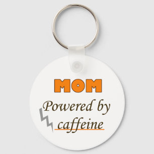Mom by caffeine keychain
