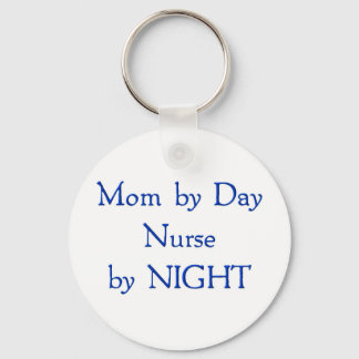 Mom by Day Keychain