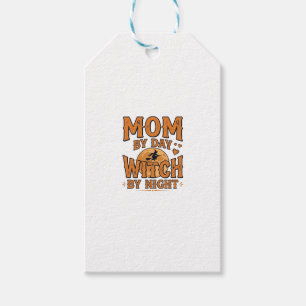 Mom By Day Witch By Night Halloween Shirt Design_1 Gift Tags