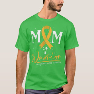 Mom Cancer Warrior Ribbon Fighter Childhood Cancer T-Shirt