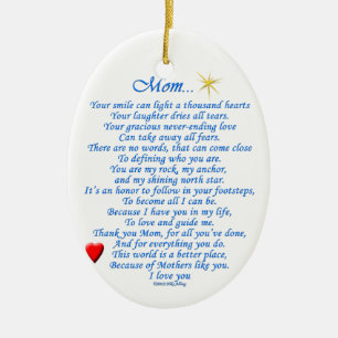 Mom... Ceramic Ornament