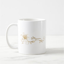 Mom Champagne Gold Lily Gift Mug
