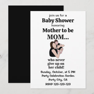 Mom Child Baby Shower Mother To Be Invitation