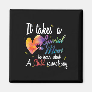 Mom Child Love Puzzle Inspirational Autism Awarene Magnet