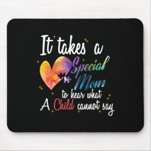 Mom Child Love Puzzle Inspirational Autism Awarene Mouse Pad