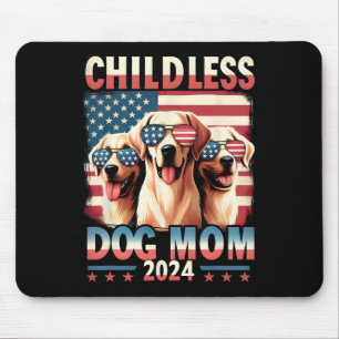 Mom Childless Dog Mom 2024 Kamala Harris Dog Lover Mouse Pad