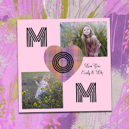 MOM Children's Custom Photos Pink Mothers Day