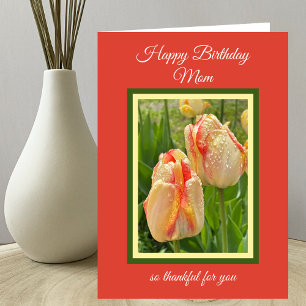 Mom Christian Birthday Tulips for Mom Card