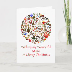 Mom Circle of Christmas Holiday Card