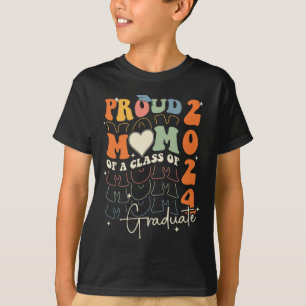 Mom Cl Of 2024 Senior 24 Graduate Graduation Groov T-Shirt