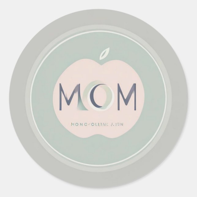 mom  classic round sticker (Front)