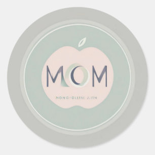 mom  classic round sticker