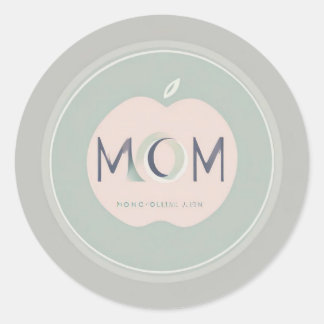 mom classic round sticker